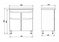 ASB-Mebel Мебель для ванной Бари 80 – фотография-5